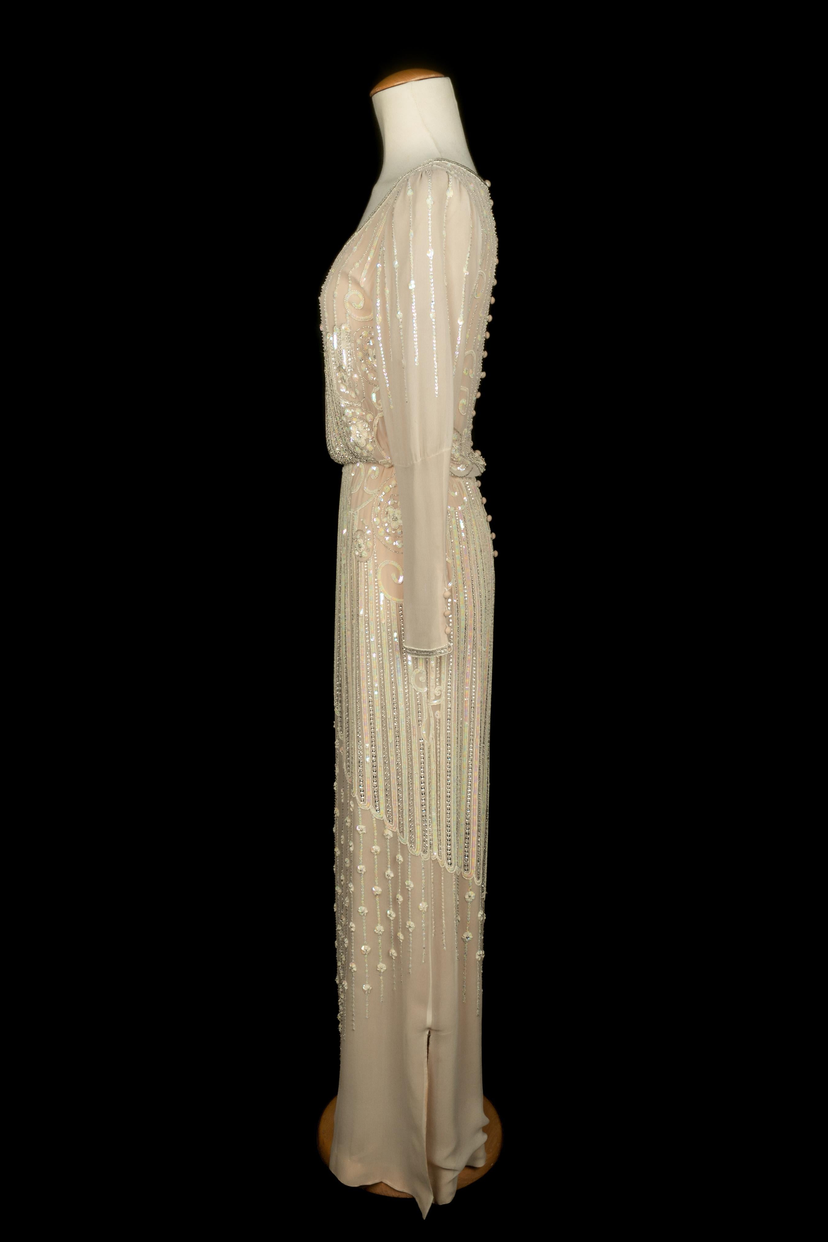 Louis Feraud Abendkleid Haute Couture im Angebot 4