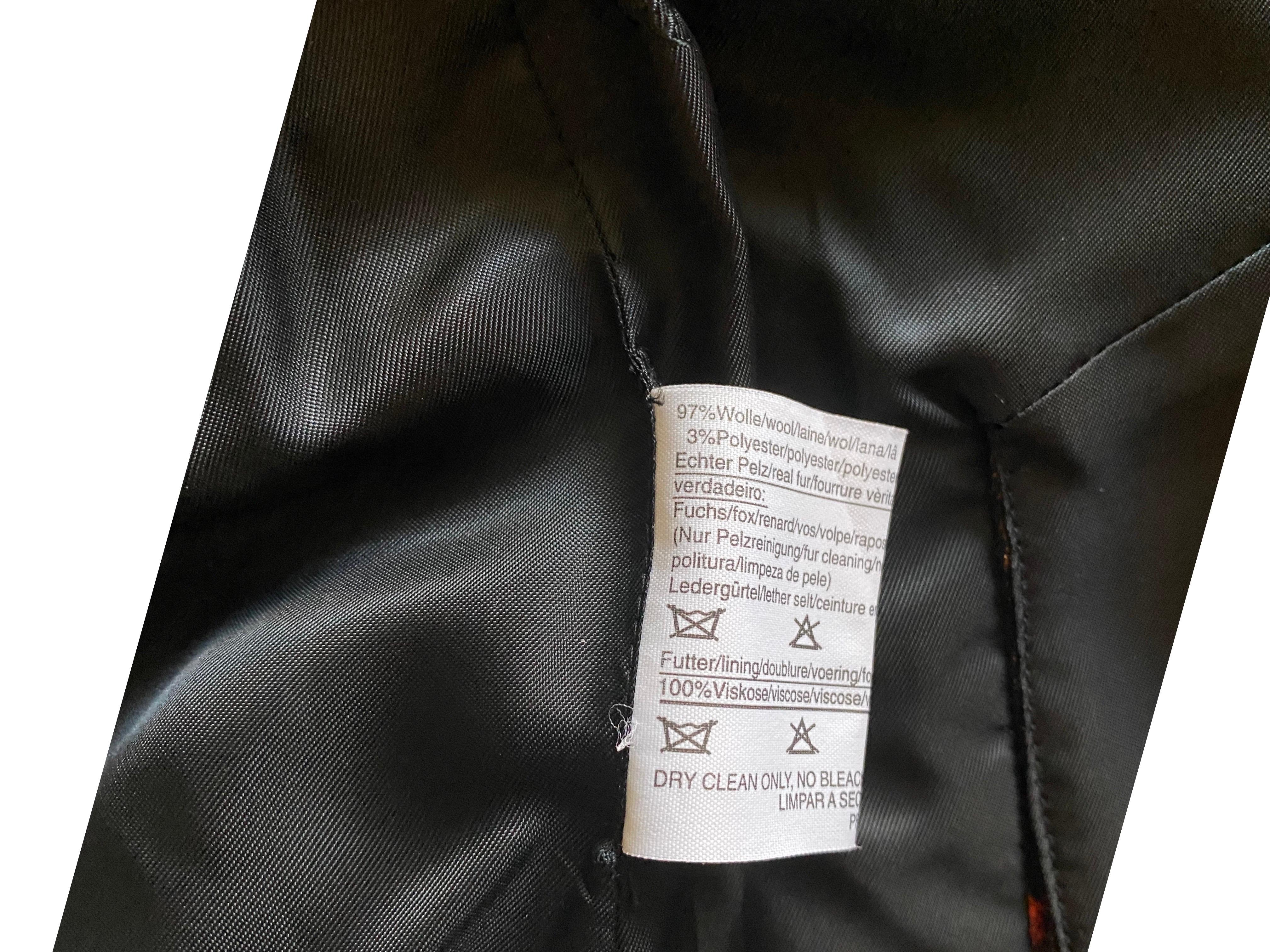 Costume 2 pièces Louis Fraud Allemagne imprimé abstrait métallique avec poignets en fourrure Taille 10 en vente 7