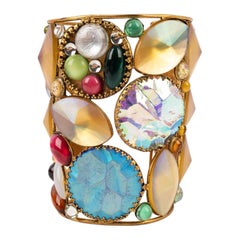Brazalete de metal calado dorado Louis Féraud