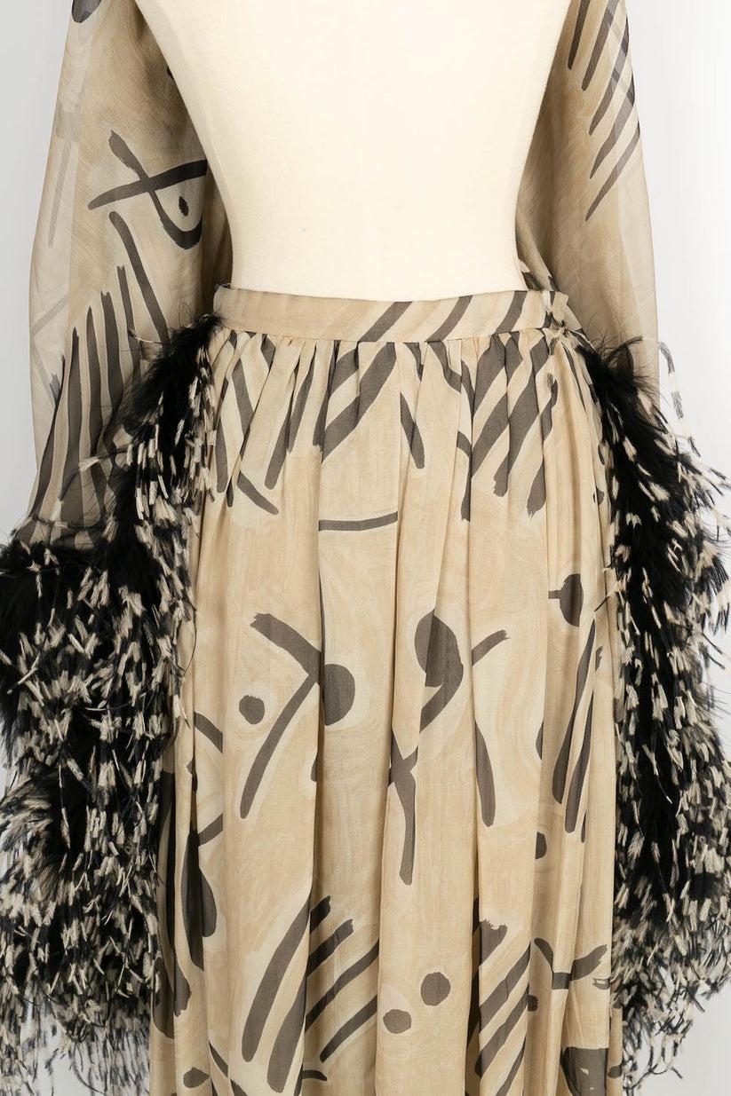 Louis Feraud Haute Couture Chiffon Saroual Dress 2
