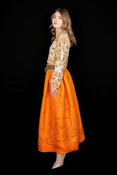 Louis Feraud Haute Couture Embroidered Evening Jacket, Size 36FR