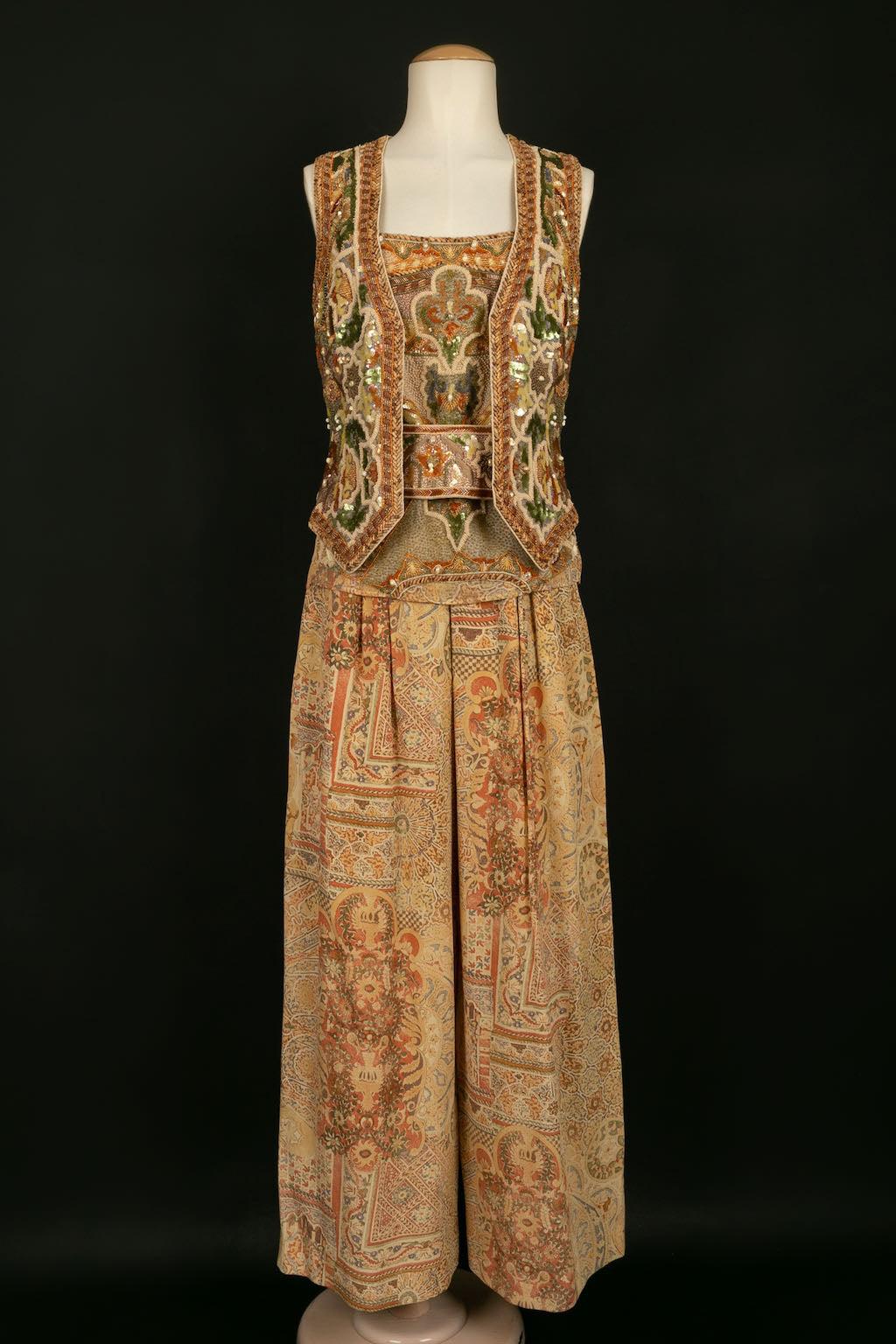 Louis Féraud Haute Couture Embroidered Set, Circa 1990 For Sale 13