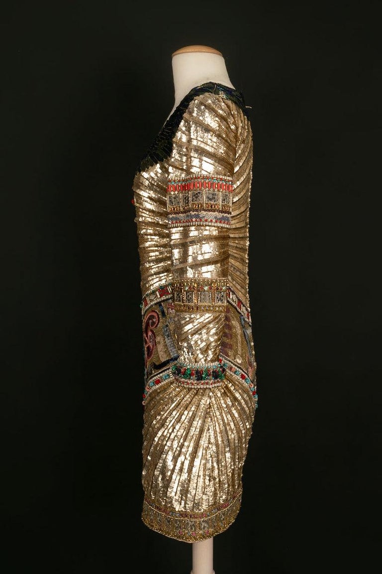 Louis Féraud Haute Couture gold dress