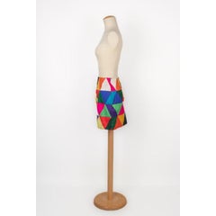 Louis Feraud Haute Couture Short Patchwork Skirt