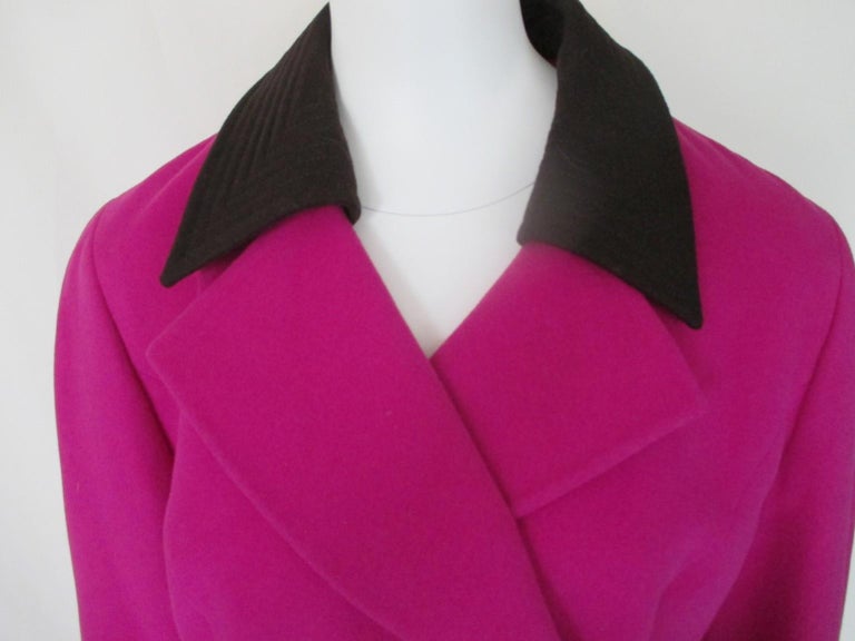 Louis Feraud Magenta Cashmere Blend Jacket For Sale at 1stDibs
