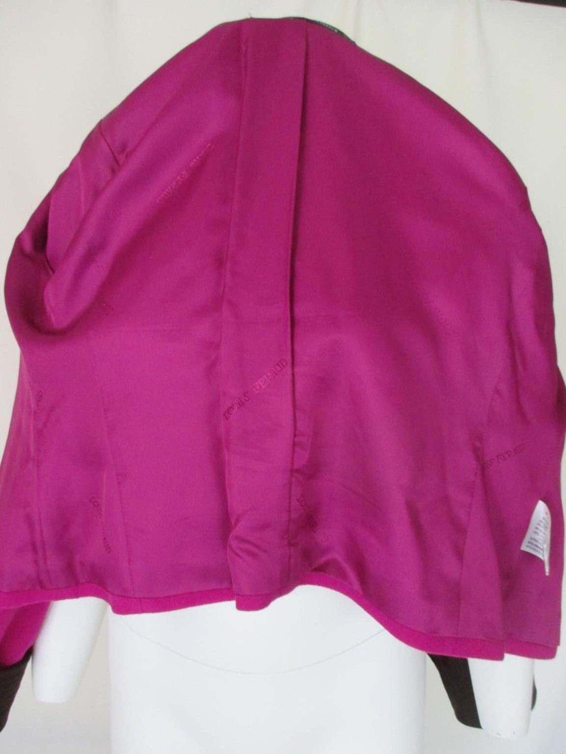 Louis Feraud Magenta Cashmere Blend Jacket For Sale 4