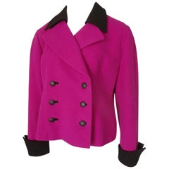 Vintage Louis Feraud Magenta Cashmere Blend Jacket