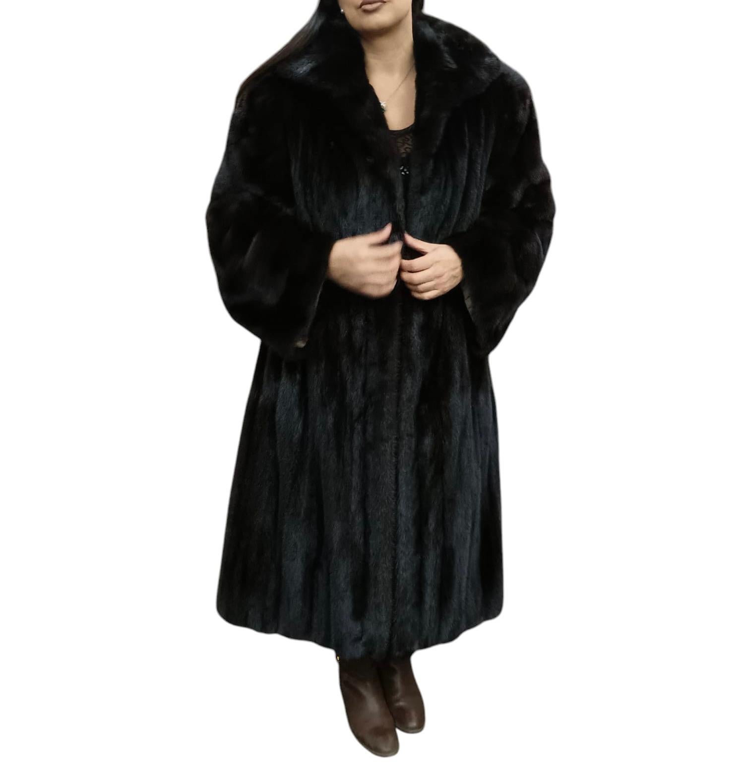 Louis Feraud Mink Fur Coat size 12-14 For Sale 9