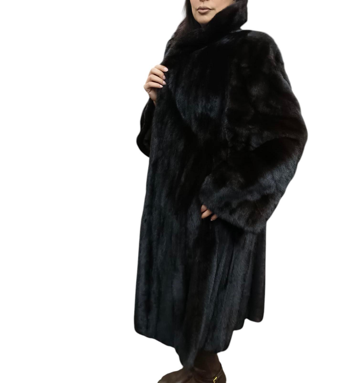 Louis Feraud Mink Fur Coat size 12-14 For Sale 10