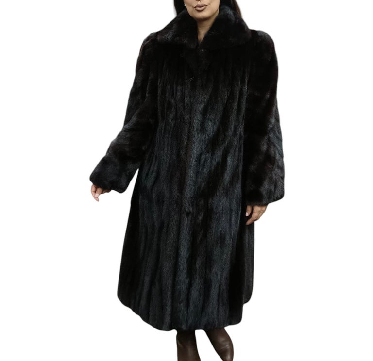 Louis Feraud Mink Fur Coat size 12 14 For Sale at 1stDibs