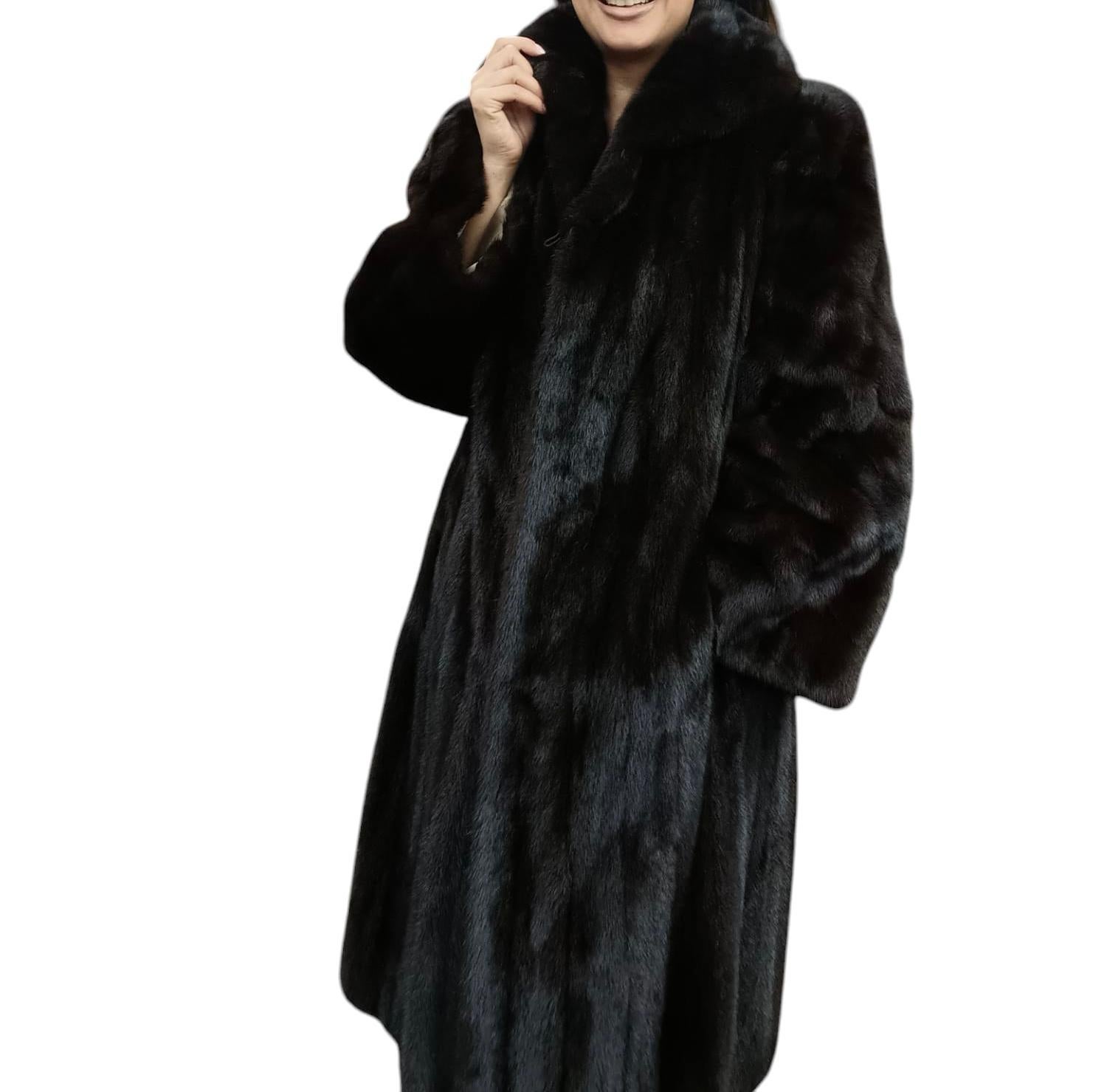Louis Feraud Mink Fur Coat size 12-14 For Sale 4