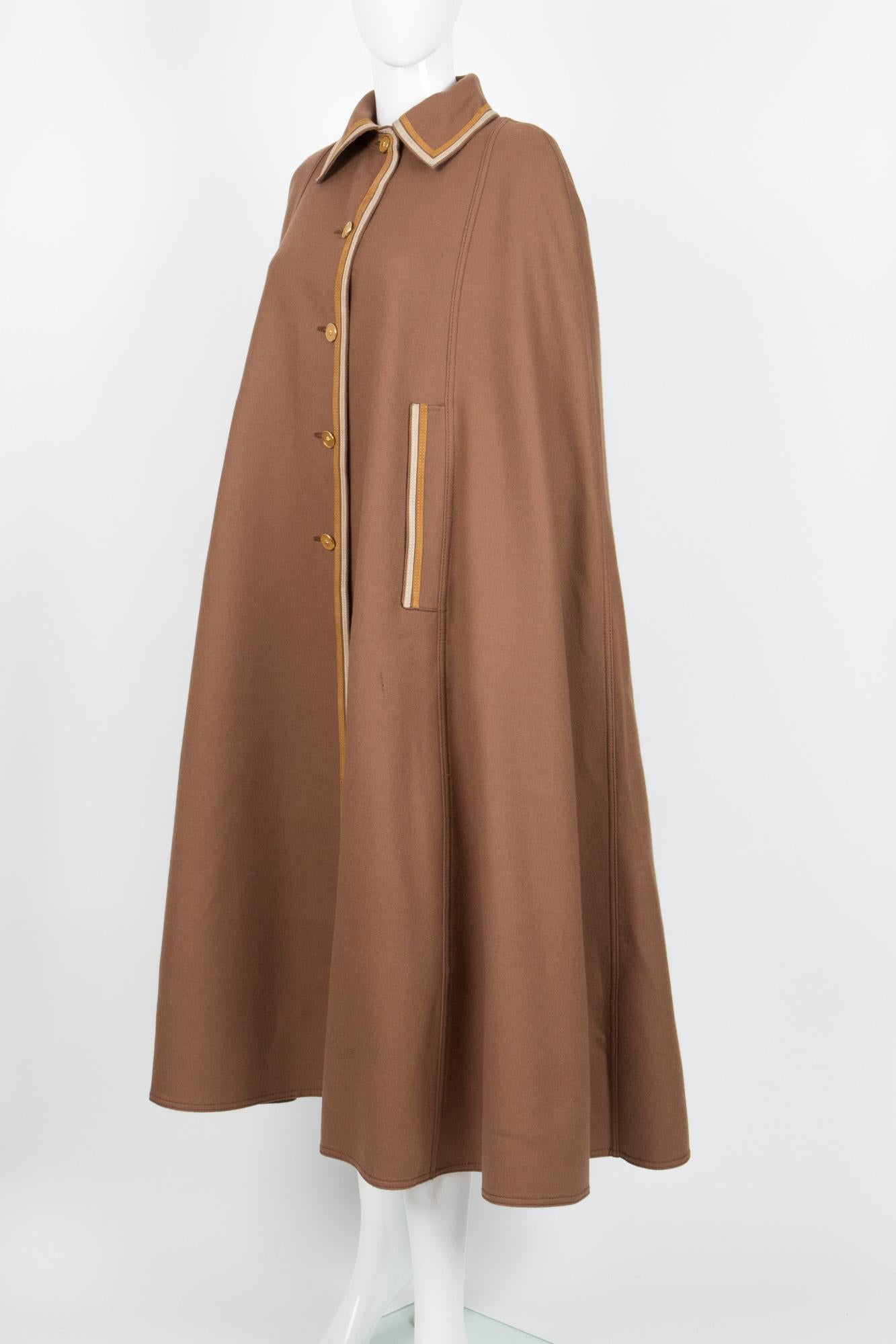 brown cape coat