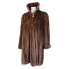 Louis Feraud Paris Flared Mink Fur Coat 