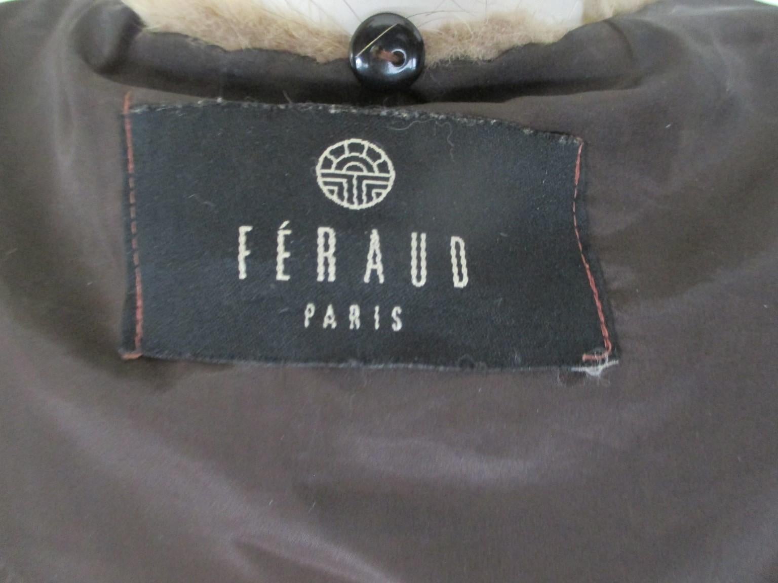 Gray Louis Feraud Paris Gilet Fox Fur For Sale