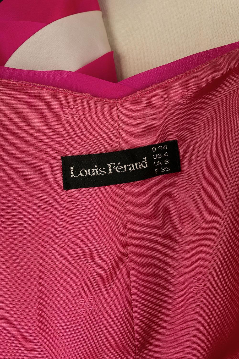 Louis Féraud - Robe en orge rose et blanc en vente 2