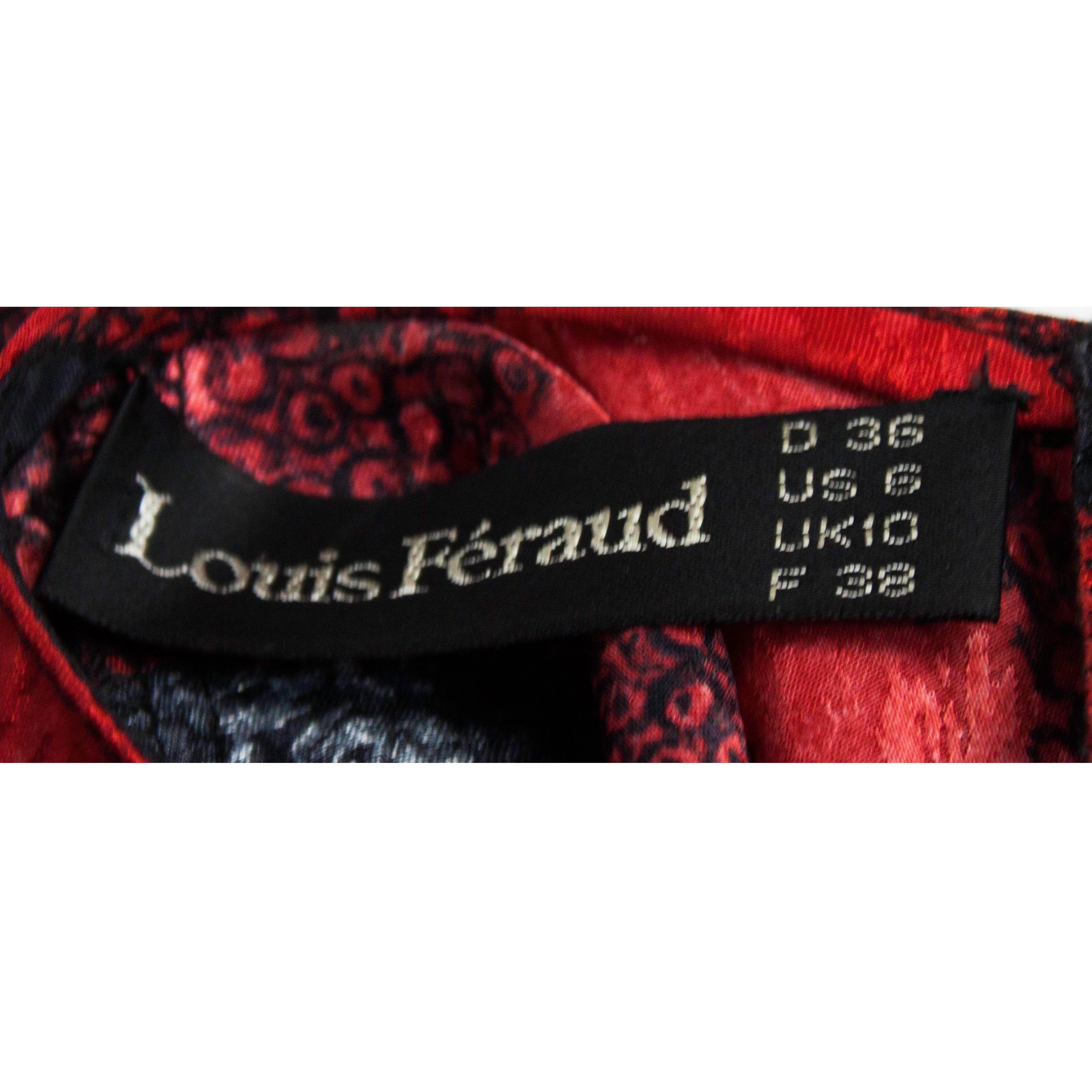 Louis Feraud red and tartan moiré evening dress, Circa 1980 For Sale 3