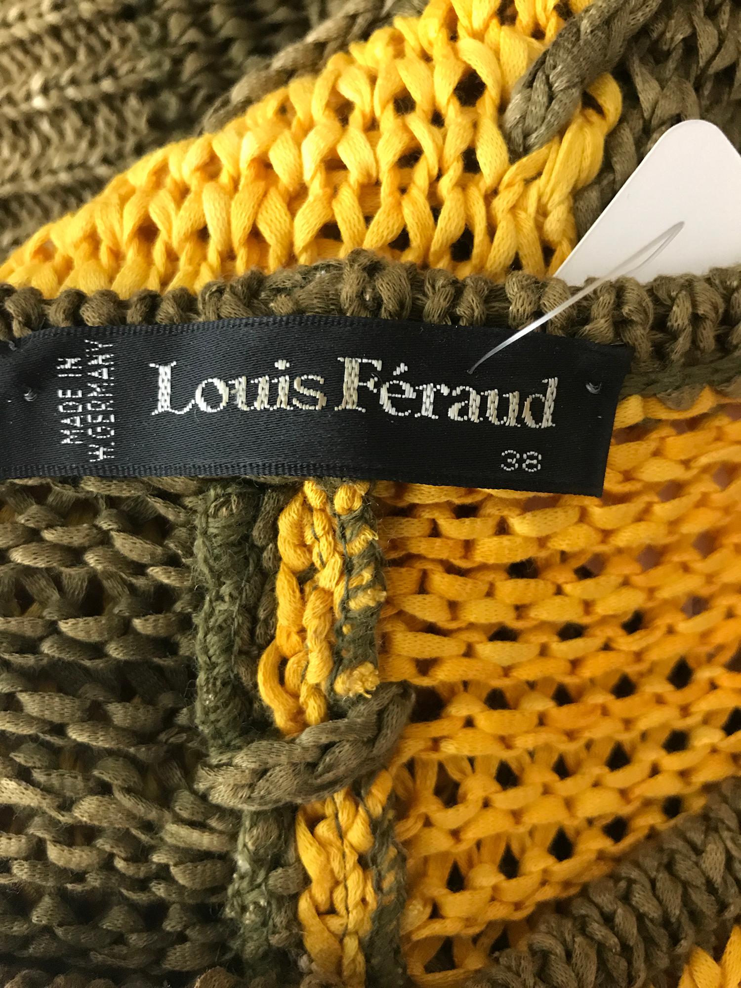 Louis Feraud Ribbon Knit Colour Block Sweater  For Sale 3