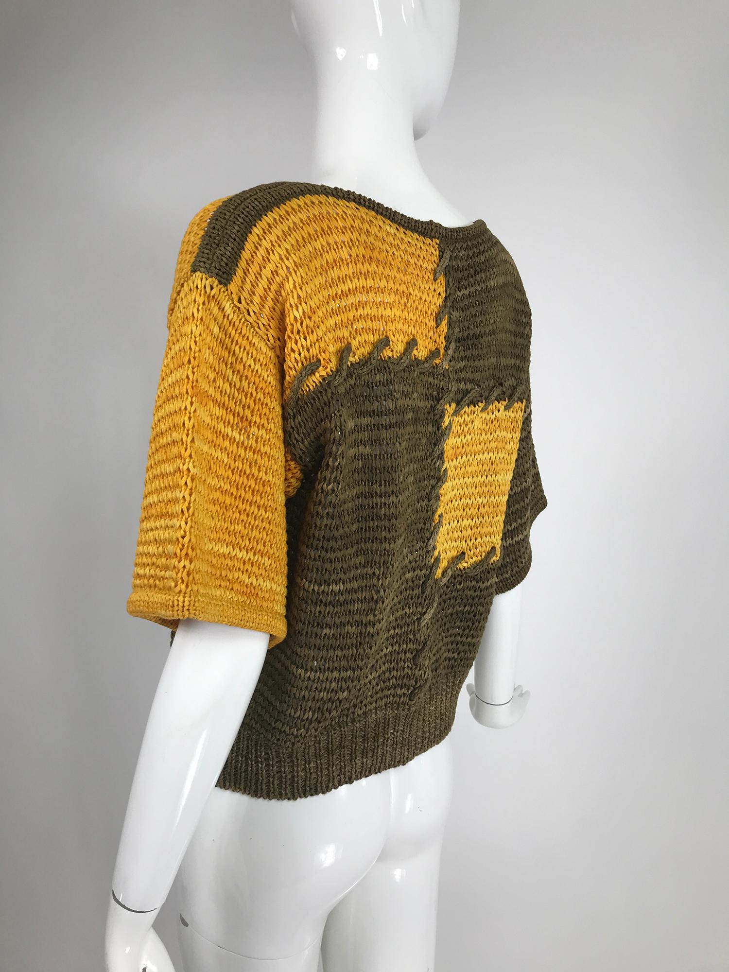 Pull Louis Feraud en tricot à blocs de couleurs à rubans  en vente 2