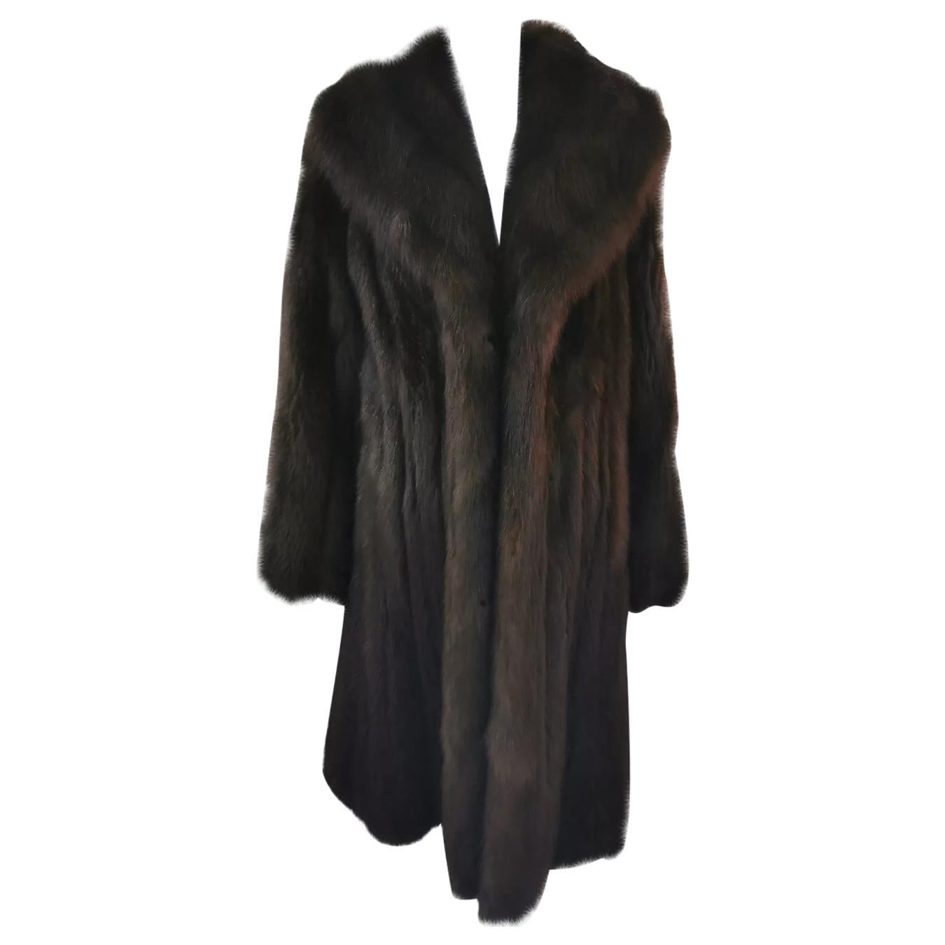 Louis Féraud Barguzin Russian Sable Fur Coat (Size 8-M) For Sale