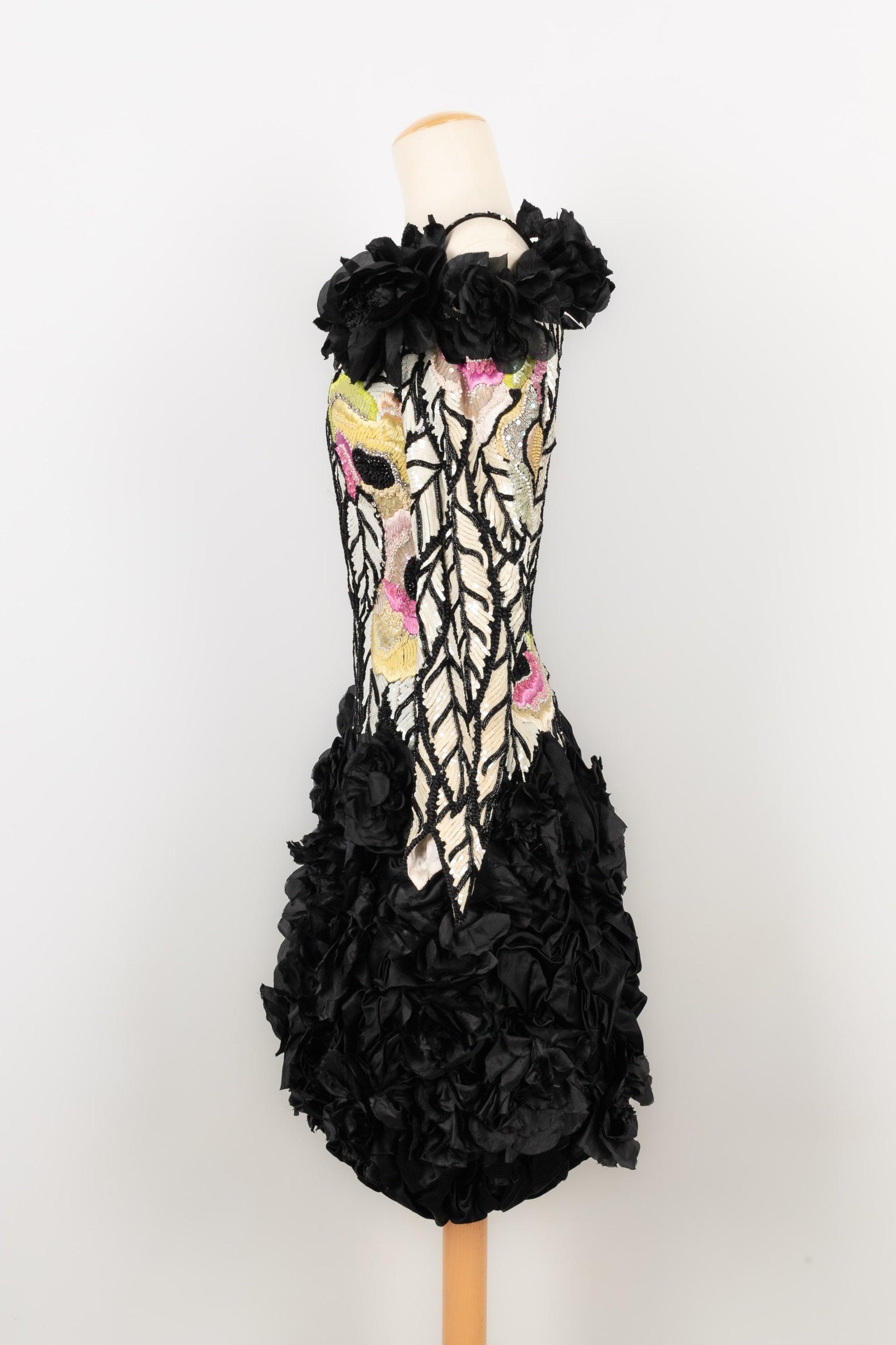 Women's Louis Feraud Sequinned Dress Haute Couture For Sale