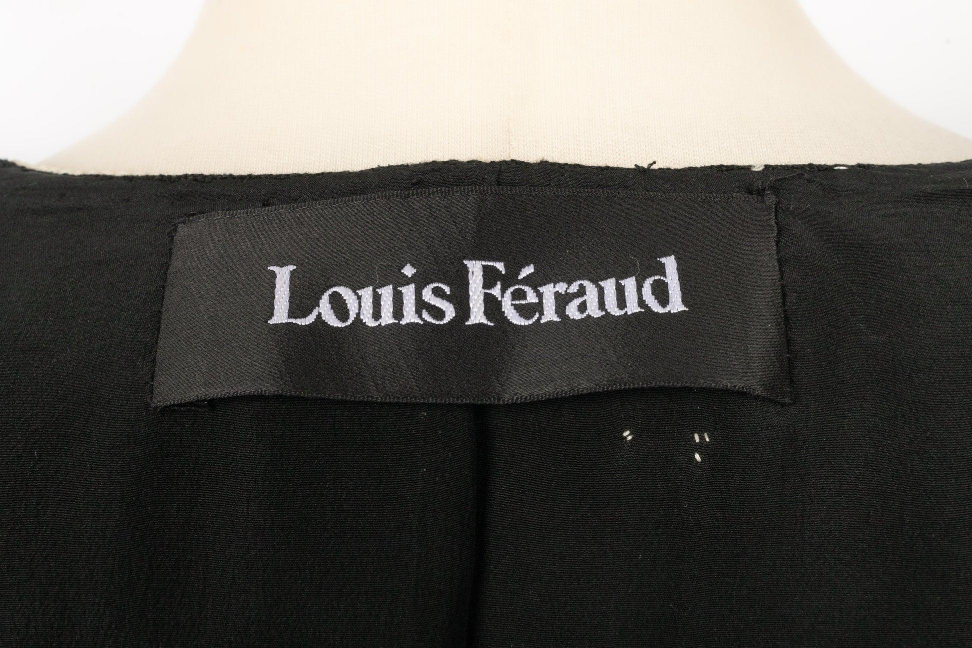 Ensemble Louis Feraud en tissu noir brodé Haute Couture, 1989 en vente 7