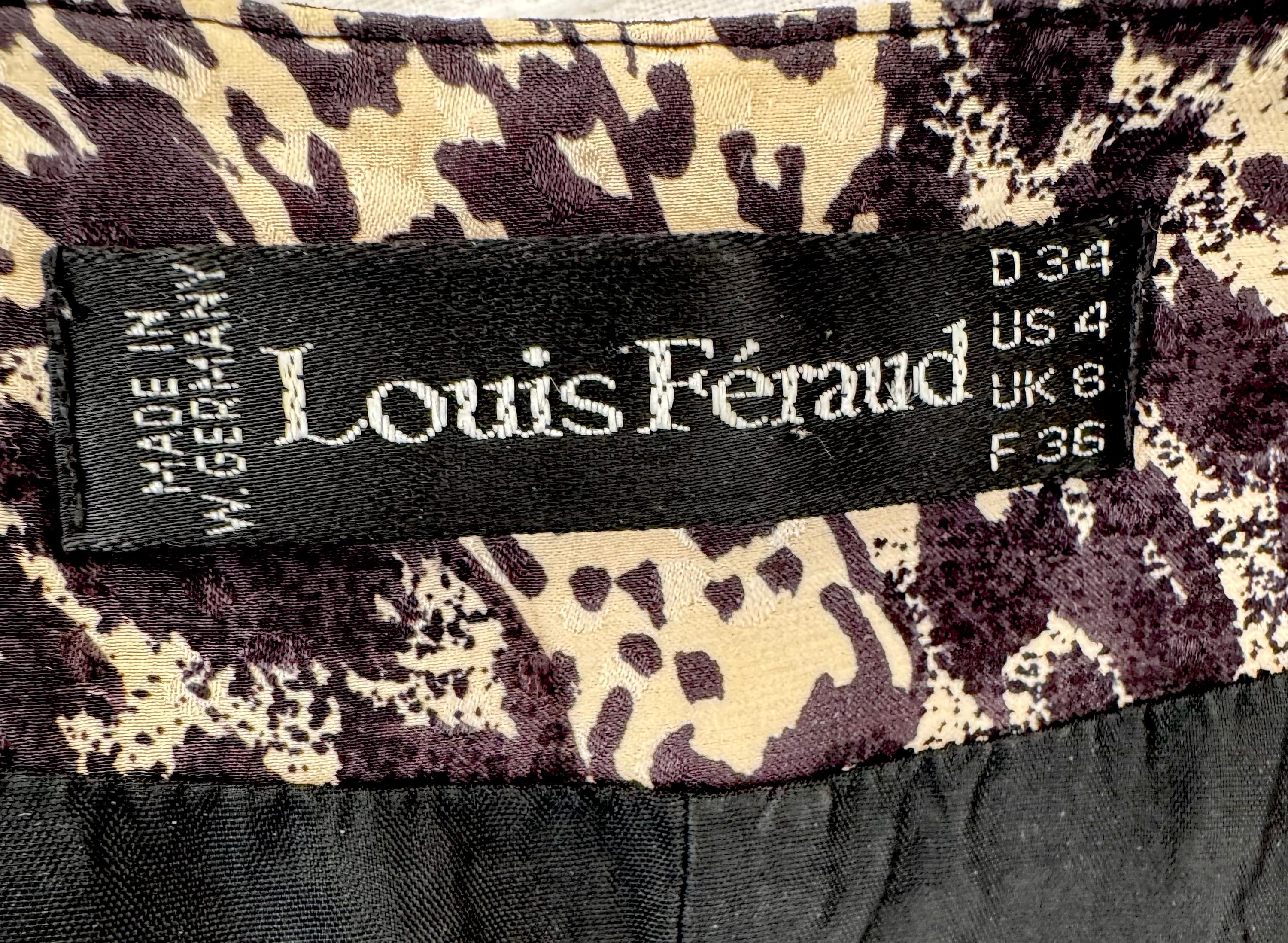 Women's Louis Feraud Silk Leopard Print Blazer For Sale