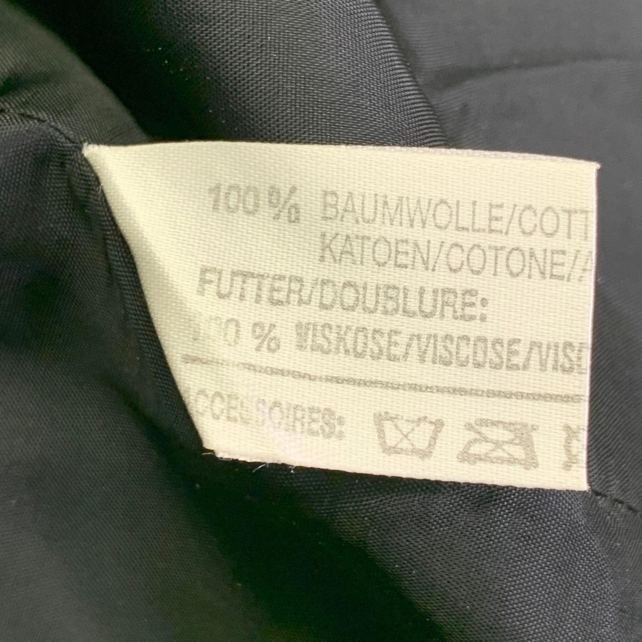 LOUIS FERAUD Size 4 Black Cotton Cropped Jacket Blazer 2