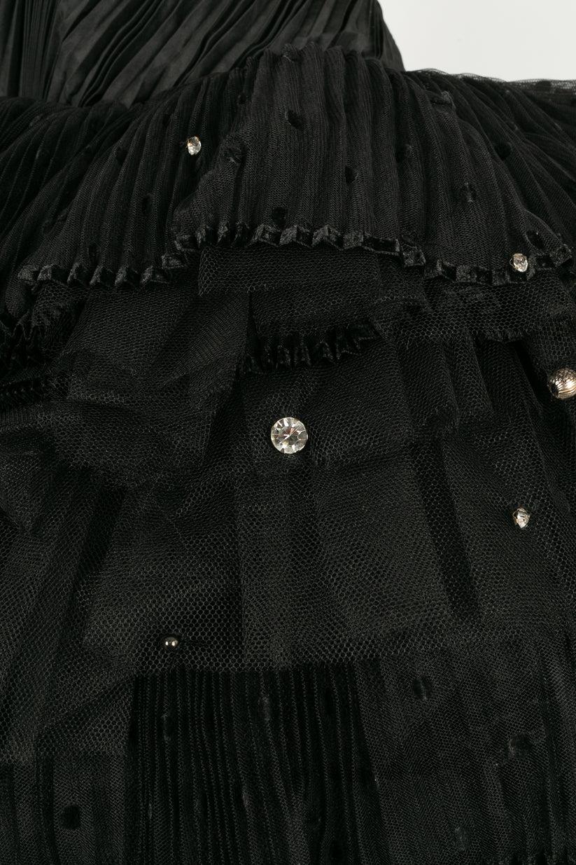 Louis Féraud Strapless Haute Couture Dress in Silk Taffeta For Sale 2