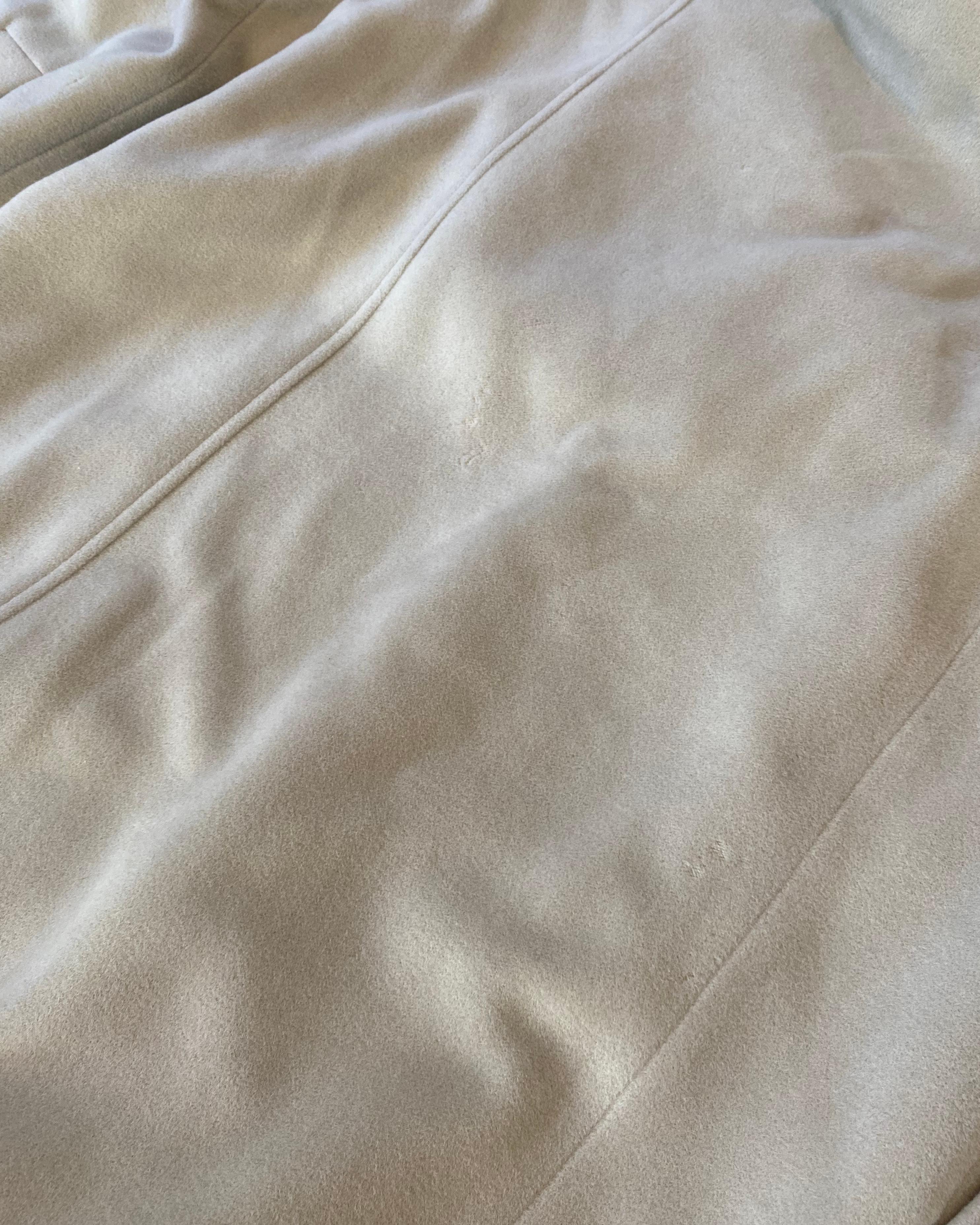 Louis Féraud vintage beige fourrure surdimensionnée cachemire laine angora long manteau maxi en vente 12