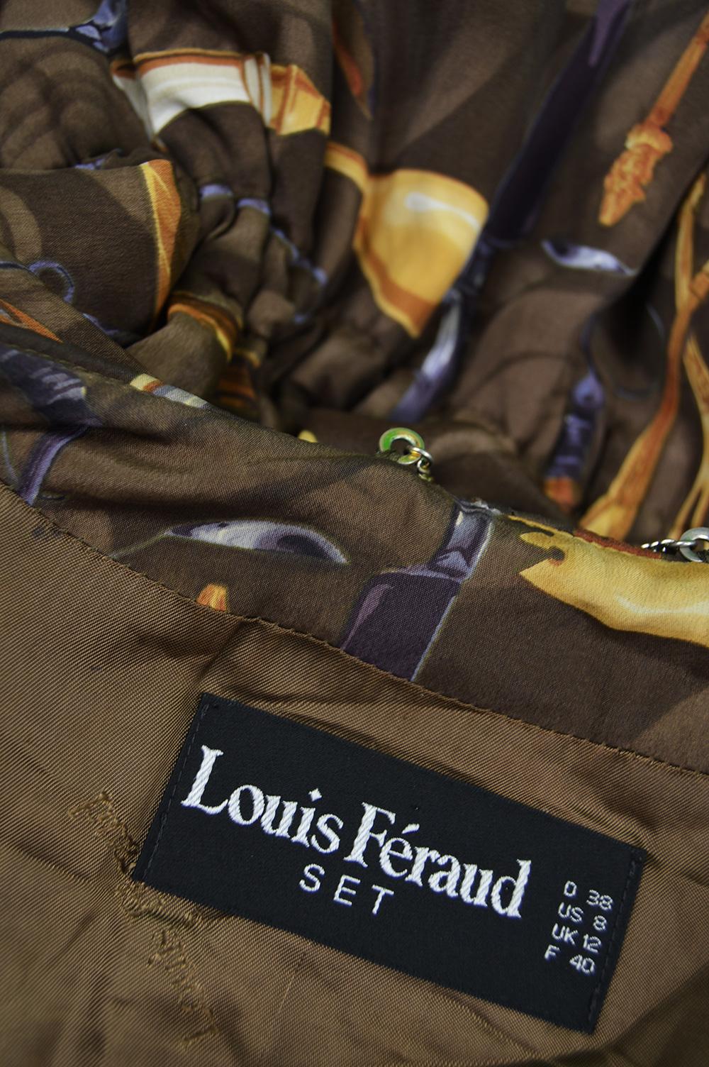 Louis Feraud Vintage Printed Silk Blend Coat For Sale 5