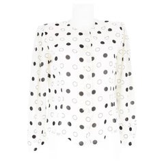Vintage Louis Féraud White Shirt with Black Spots