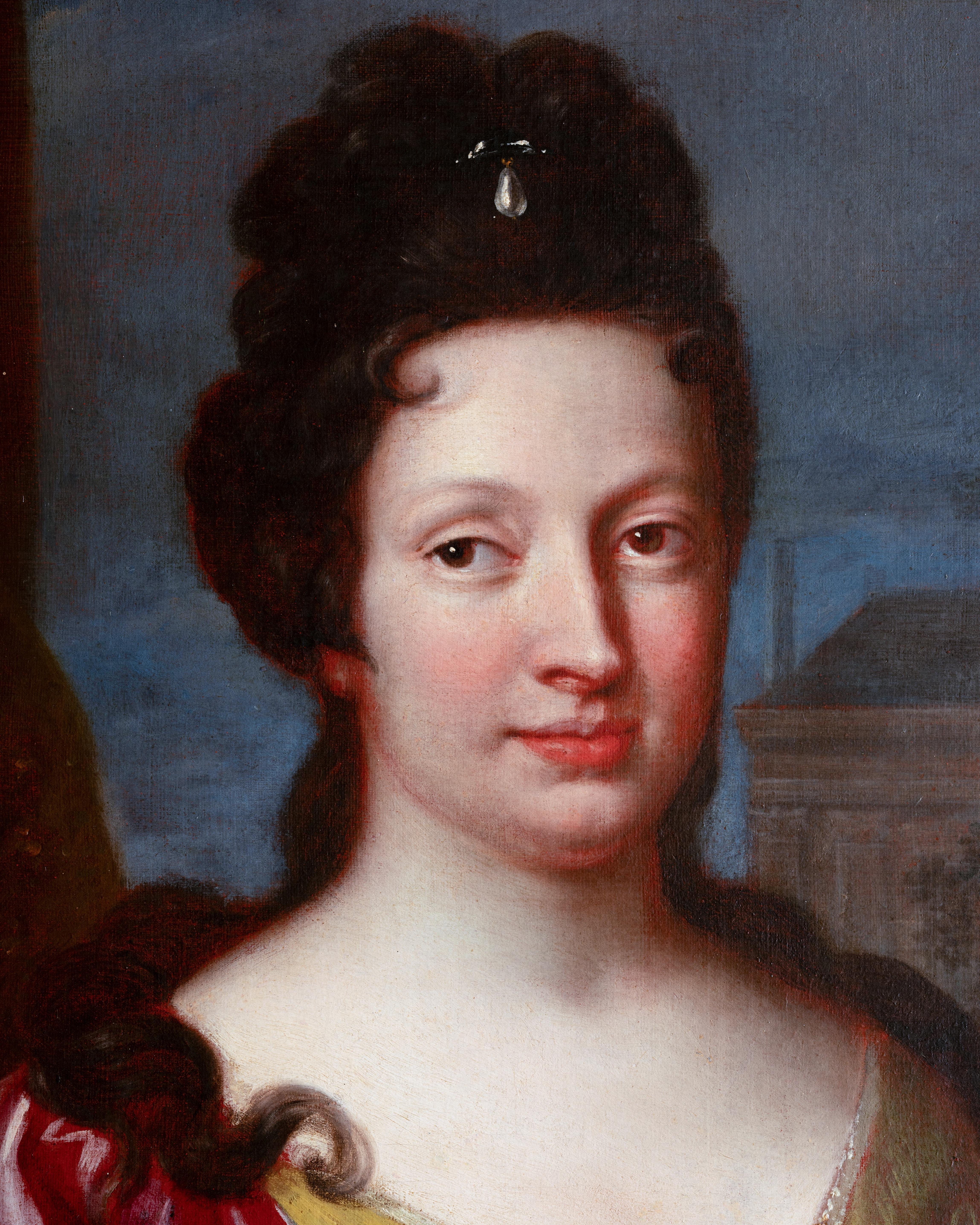 Ritratto della principessa francese, fine del XVII secolo. Scuola francese in vendita 4