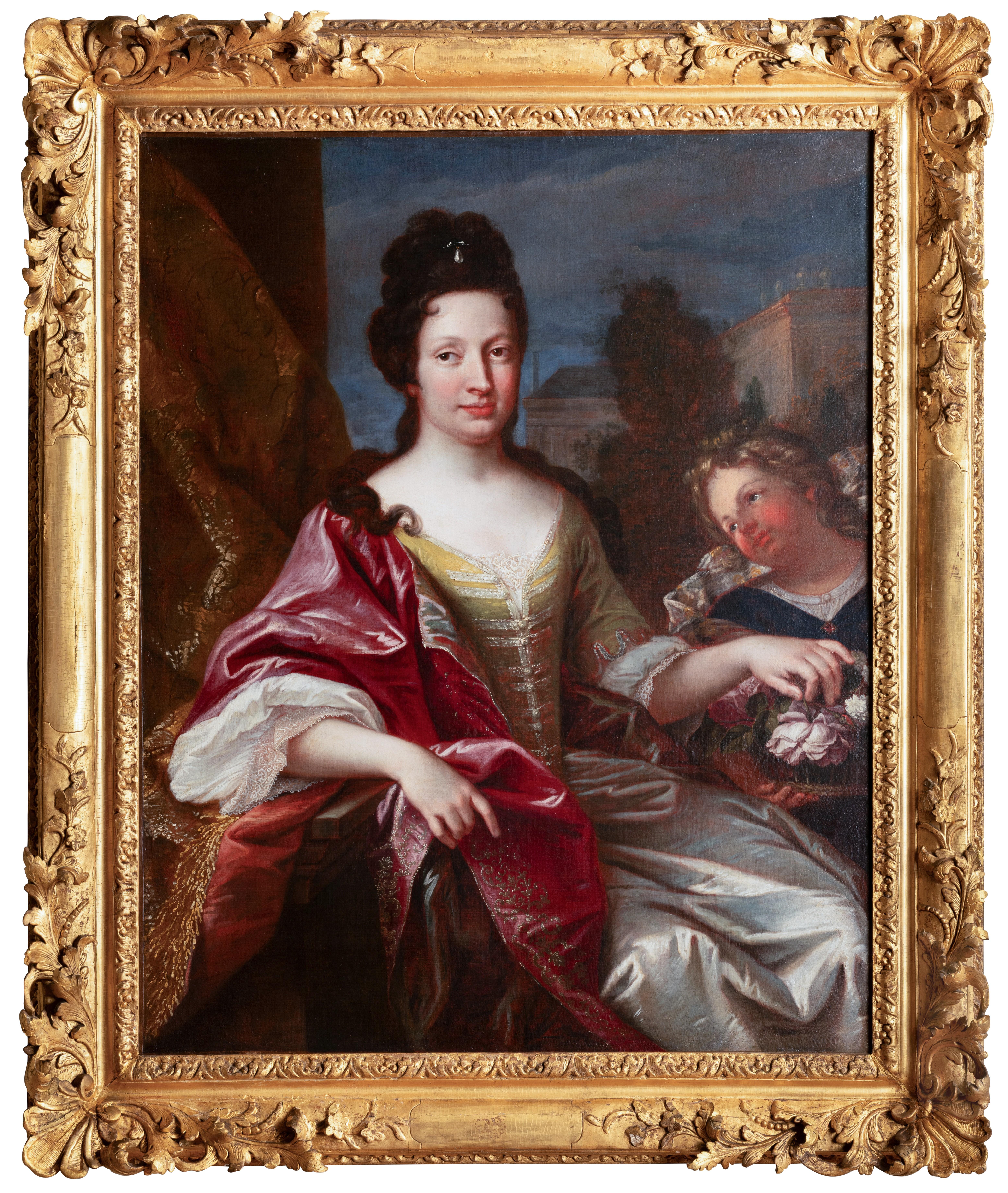 Portrait Painting di Louis Ferdinand Elle the Younger - Ritratto della principessa francese, fine del XVII secolo. Scuola francese