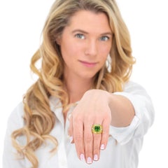 Louis Feron Fabulous Sixties Tourmaline and Pearl-Set Gold Ring