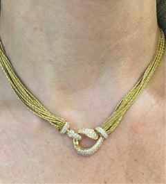 Louis Fiessler 18K Diamond Multi-Strand Necklace