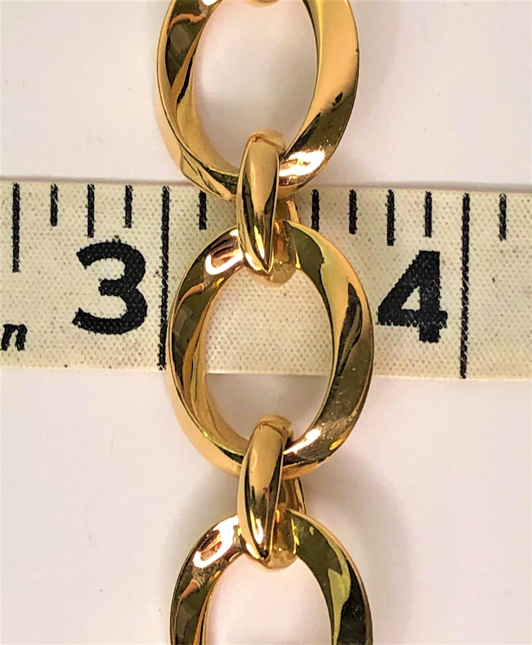 Louis Fiessler 18k Rose Gold Link Necklace In New Condition For Sale In Cincinnati, OH