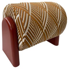 Small Decorative Footstool, Cylindrical Fabric Stool