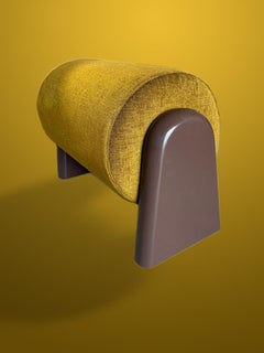 Cylindrical Fabric Stool, Pouf Round