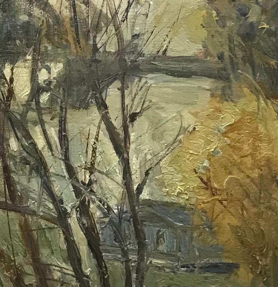 Autumnal landscape by Louis François Cabanes - Oil on canvas 54x65 cm For Sale 2