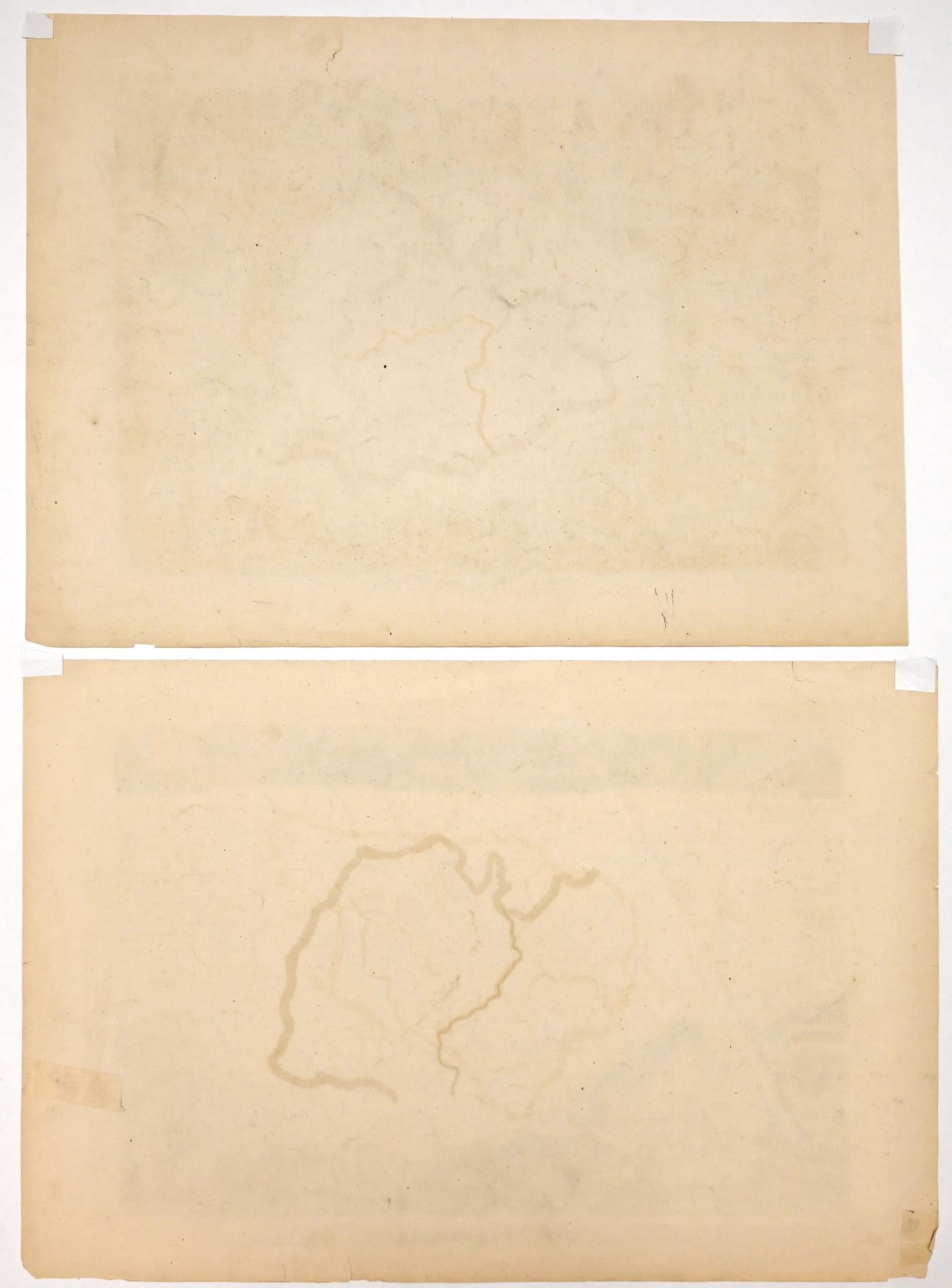 Dépt. De L’Ariège, & Dépt. De la Vendée, from Atlas National de France Illustré - Print by Louis Francois Couche