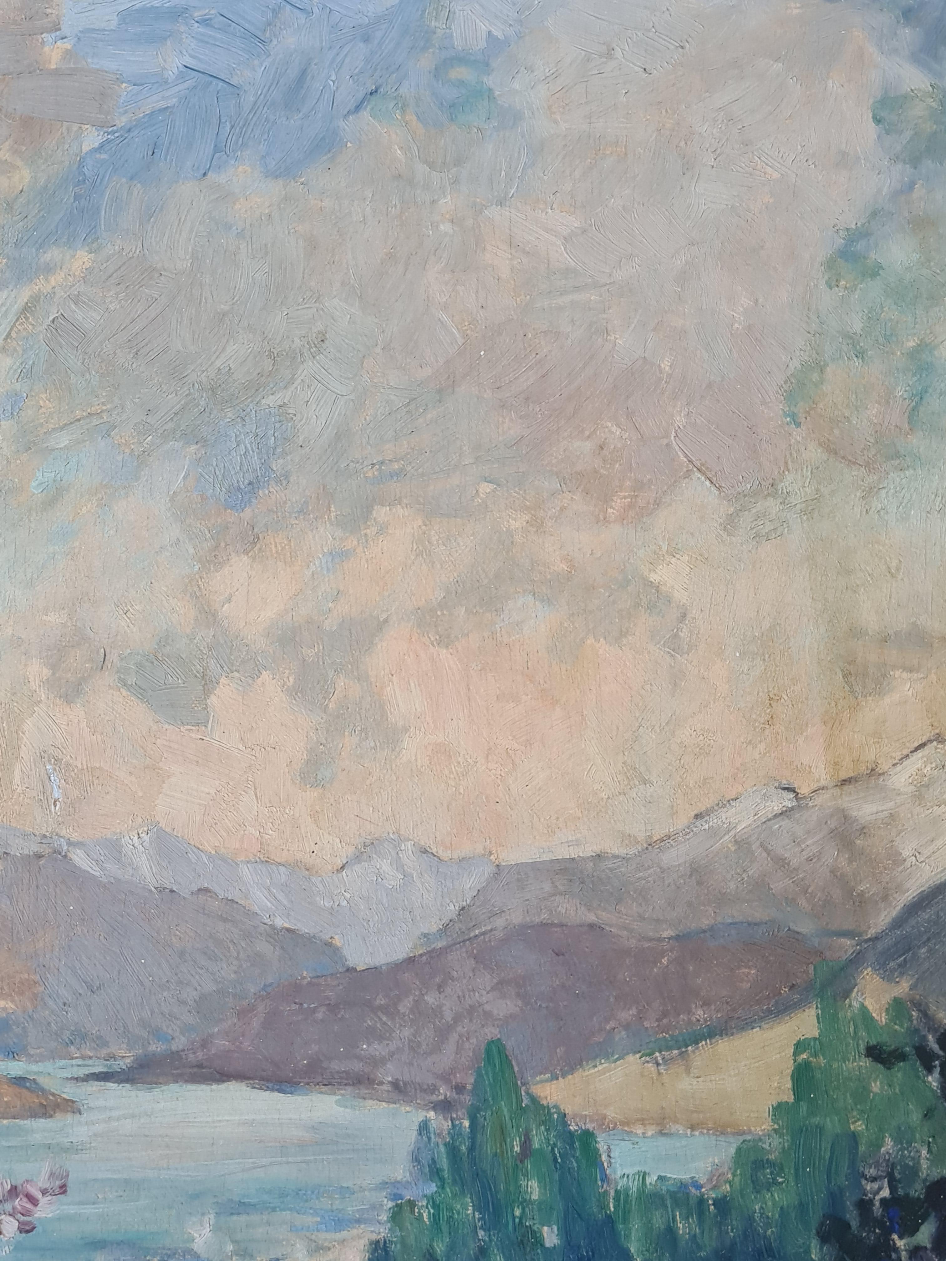 Paesaggio impressionista francese, Pommiers en Fleurs Aux Espagnoux, Fiori di melo in vendita 7