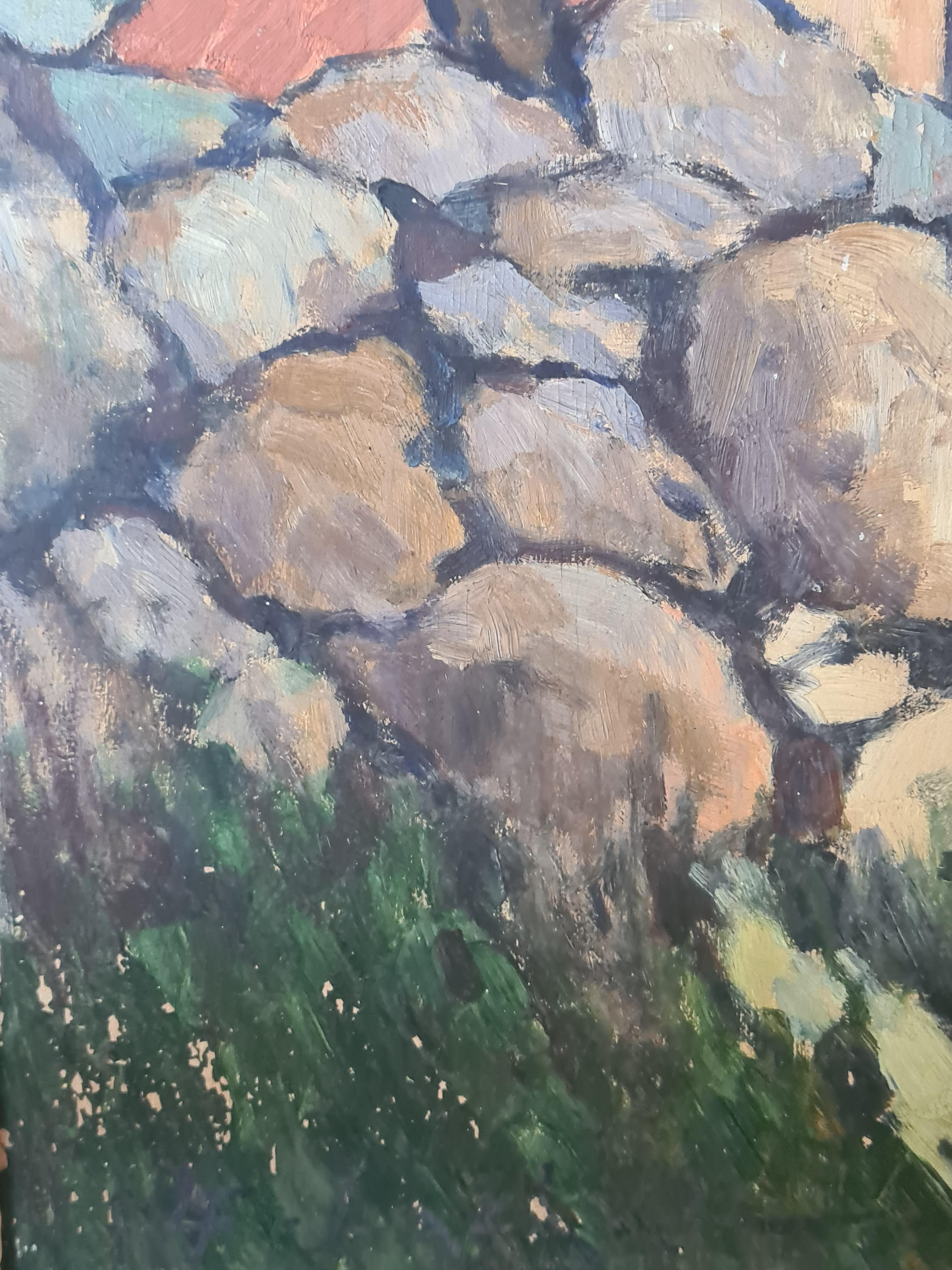Paesaggio impressionista francese, Pommiers en Fleurs Aux Espagnoux, Fiori di melo in vendita 1