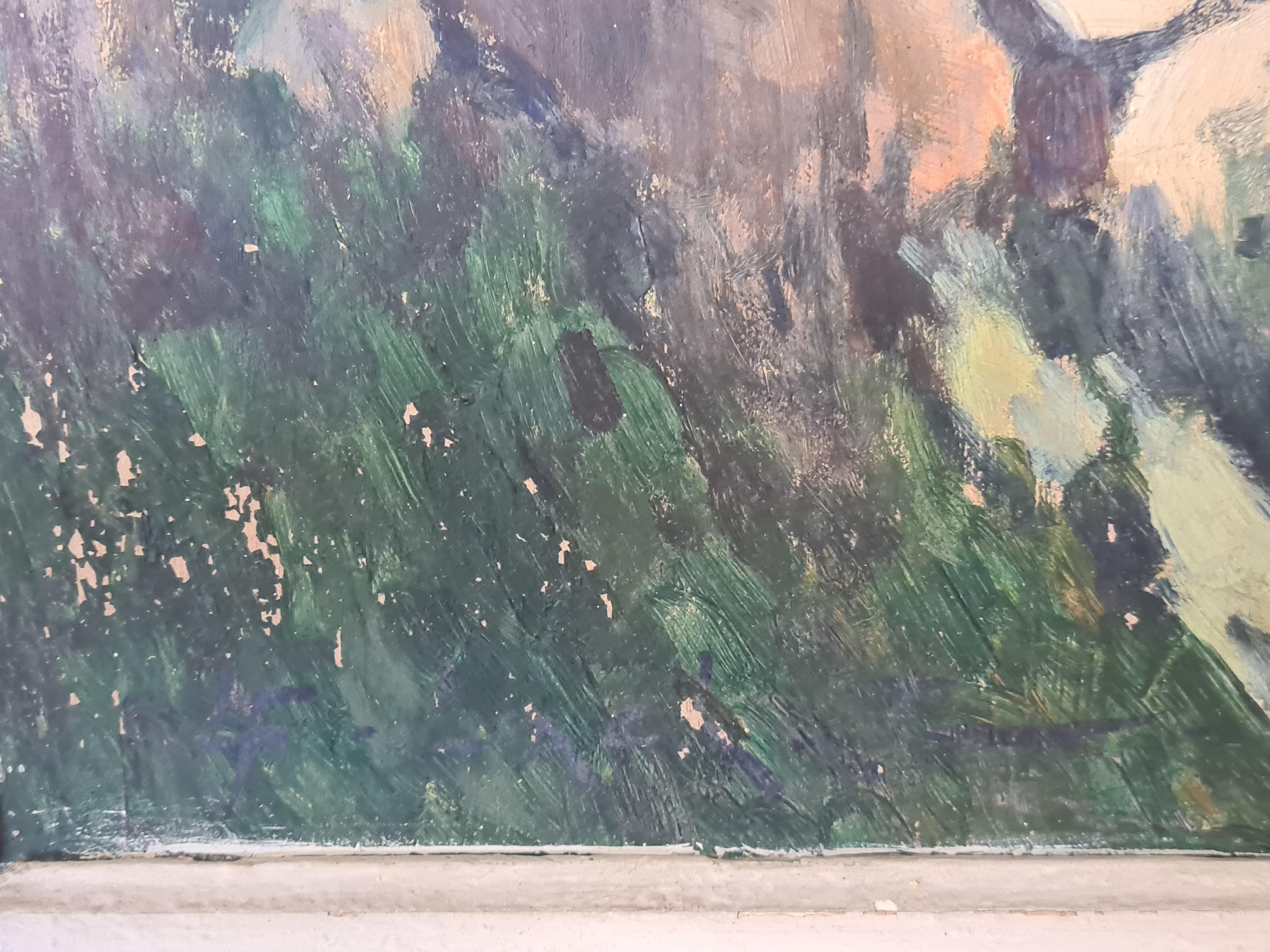 Paesaggio impressionista francese, Pommiers en Fleurs Aux Espagnoux, Fiori di melo in vendita 2