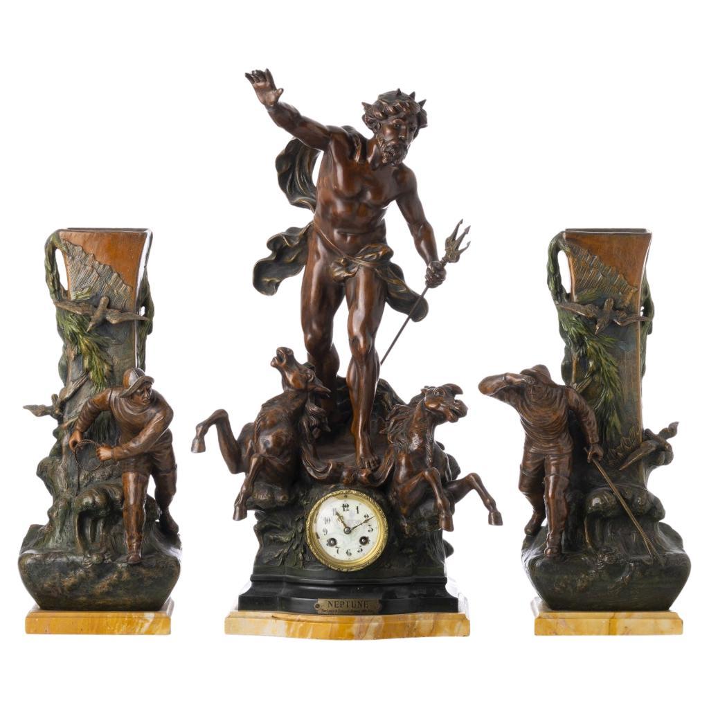 Louis 
François Moreau - Garniture "Neptune" For Sale