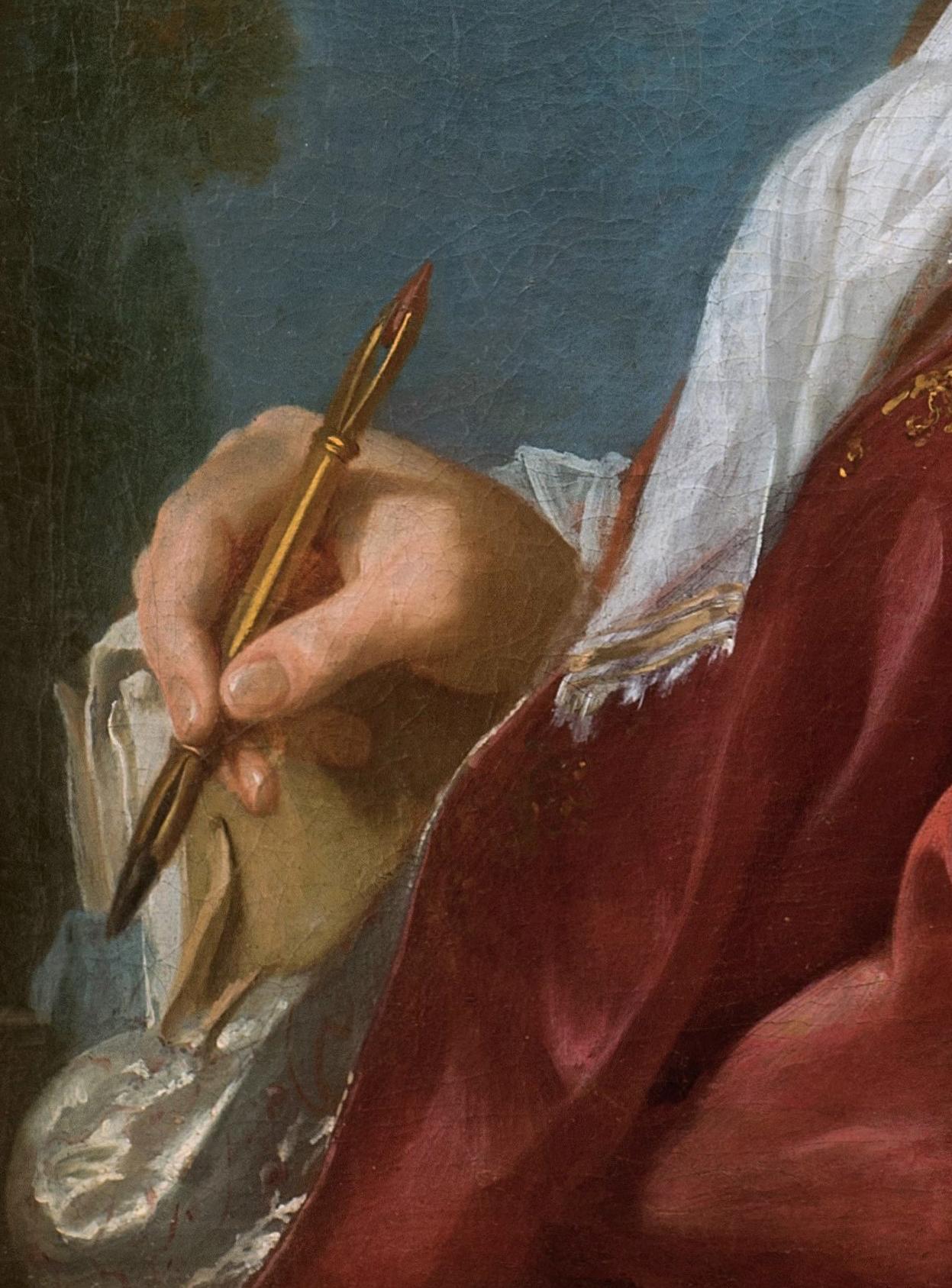 Presunto autorretrato de artista - Portrait Painting Marrón de Louis-Gabriel Blanchet