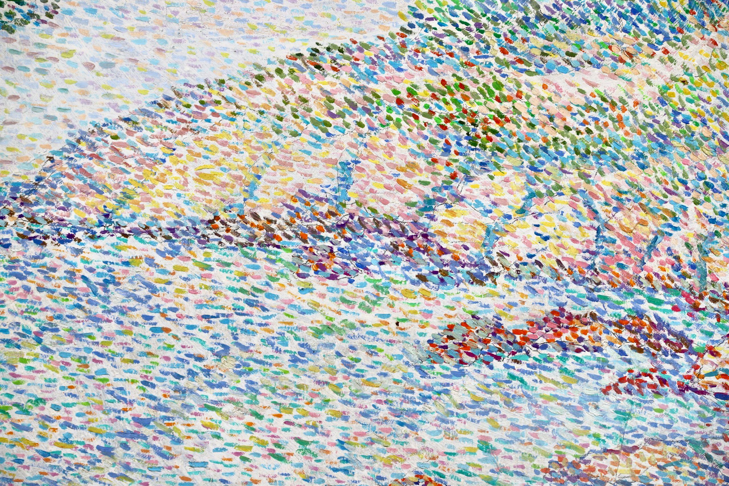 Cote Rocheuse - Paysage pointilliste néo-impressionniste, huile de  Louis Gaidan 9