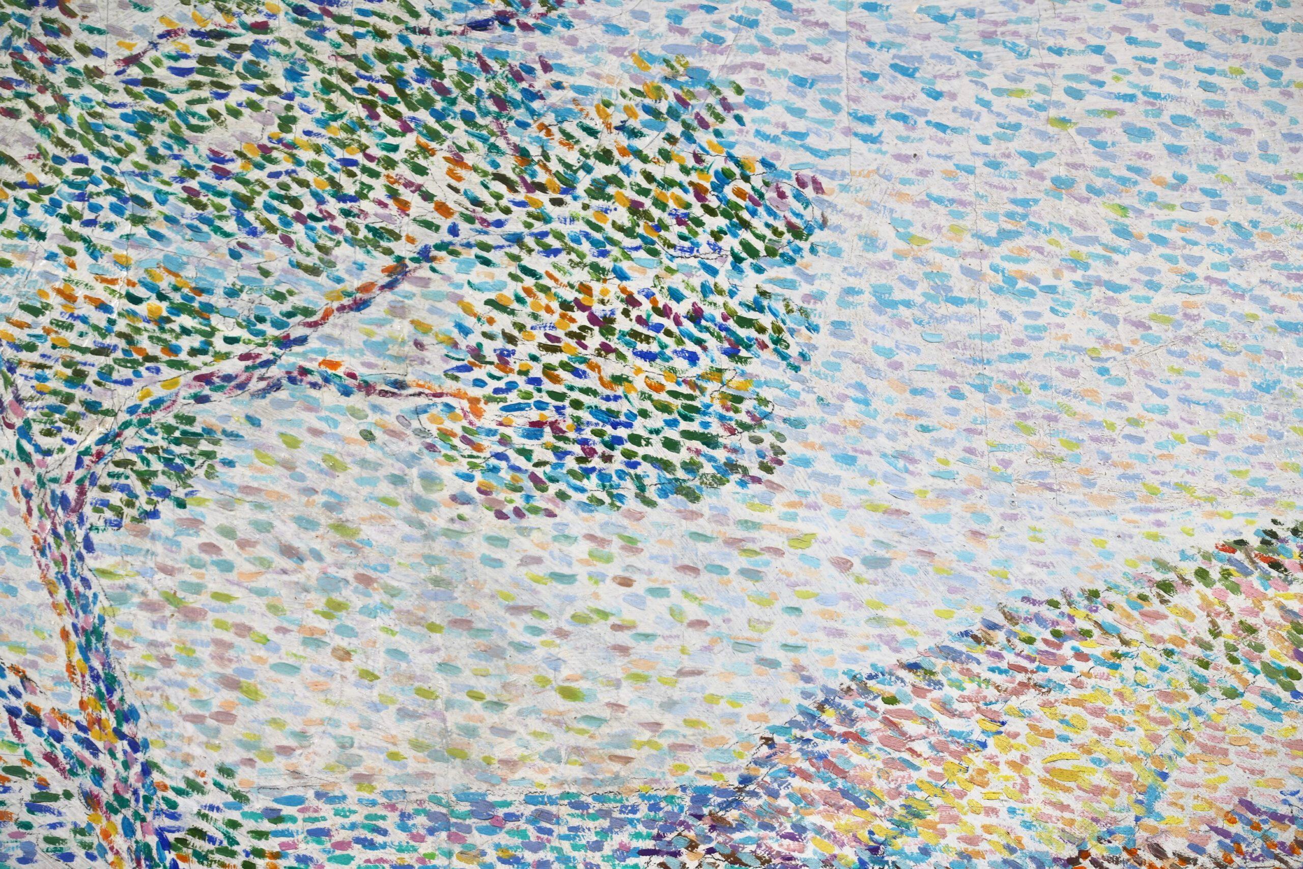 Cote Rocheuse - Paysage pointilliste néo-impressionniste, huile de  Louis Gaidan 12