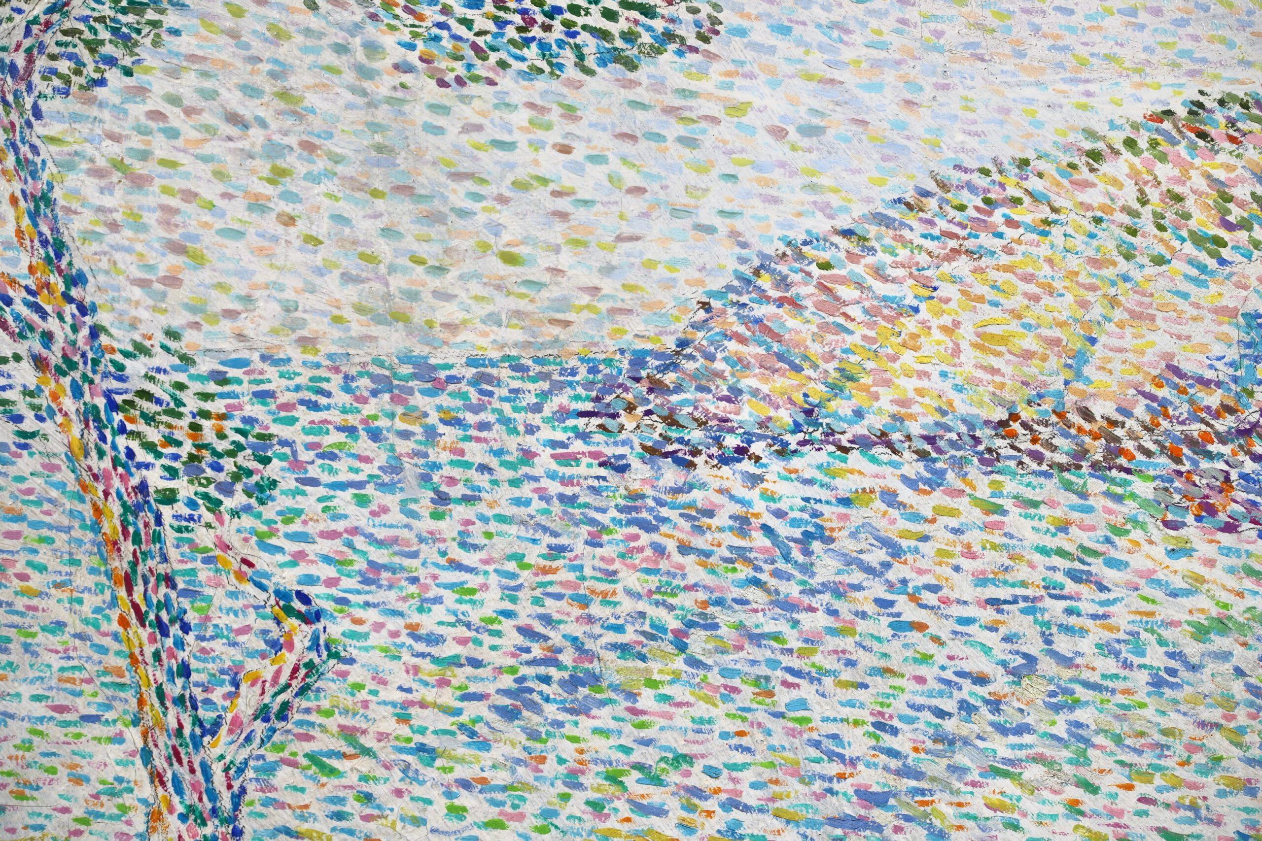 Cote Rocheuse - Paysage pointilliste néo-impressionniste, huile de  Louis Gaidan 13