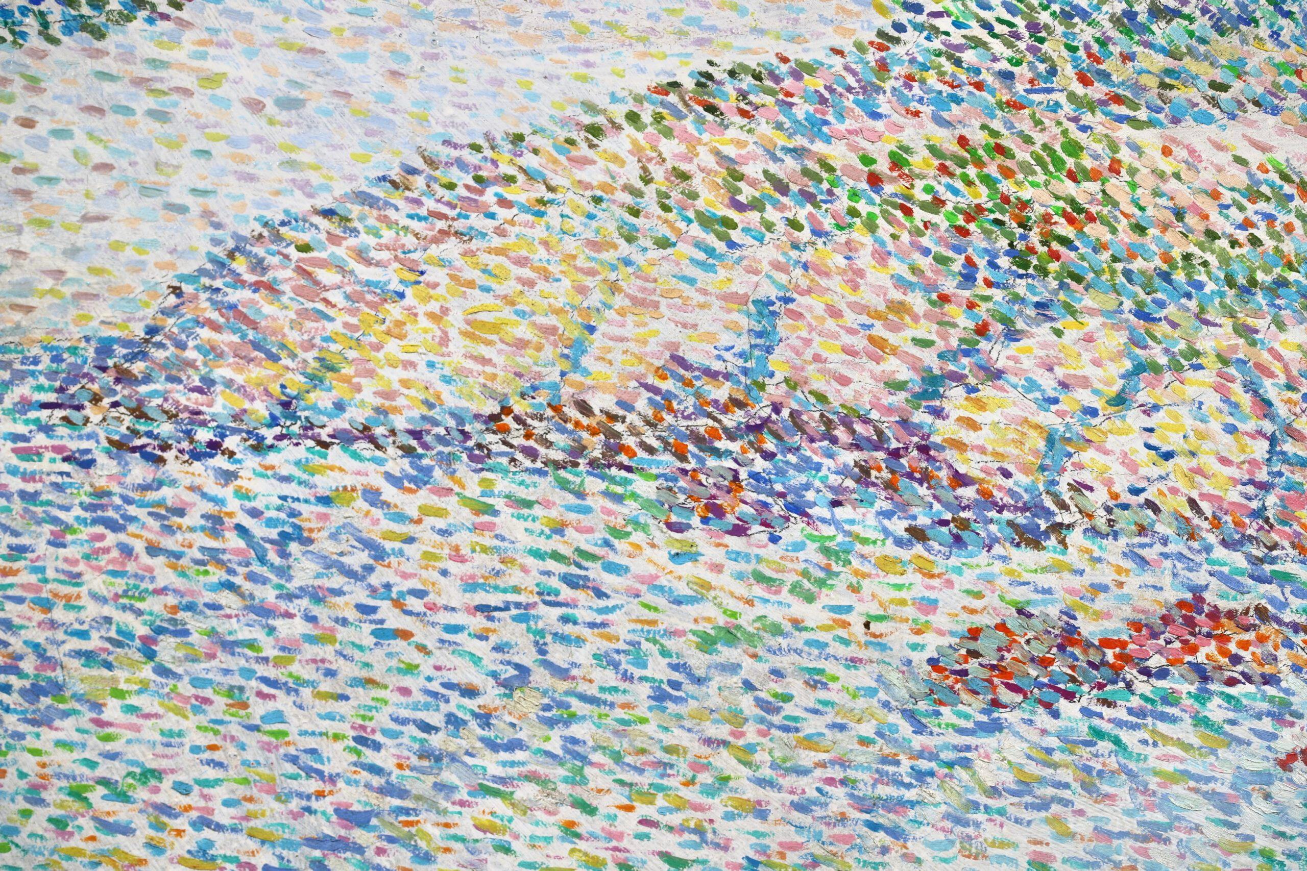 Cote Rocheuse - Paysage pointilliste néo-impressionniste, huile de  Louis Gaidan 14