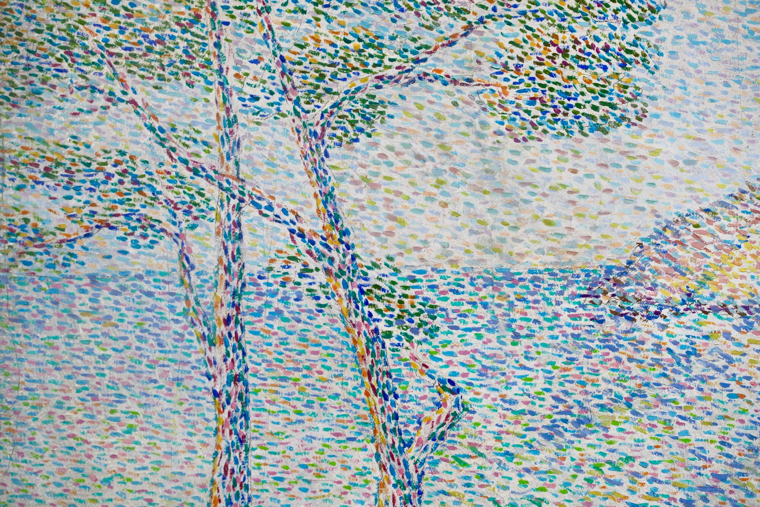 Cote Rocheuse - Paysage pointilliste néo-impressionniste, huile de  Louis Gaidan 3